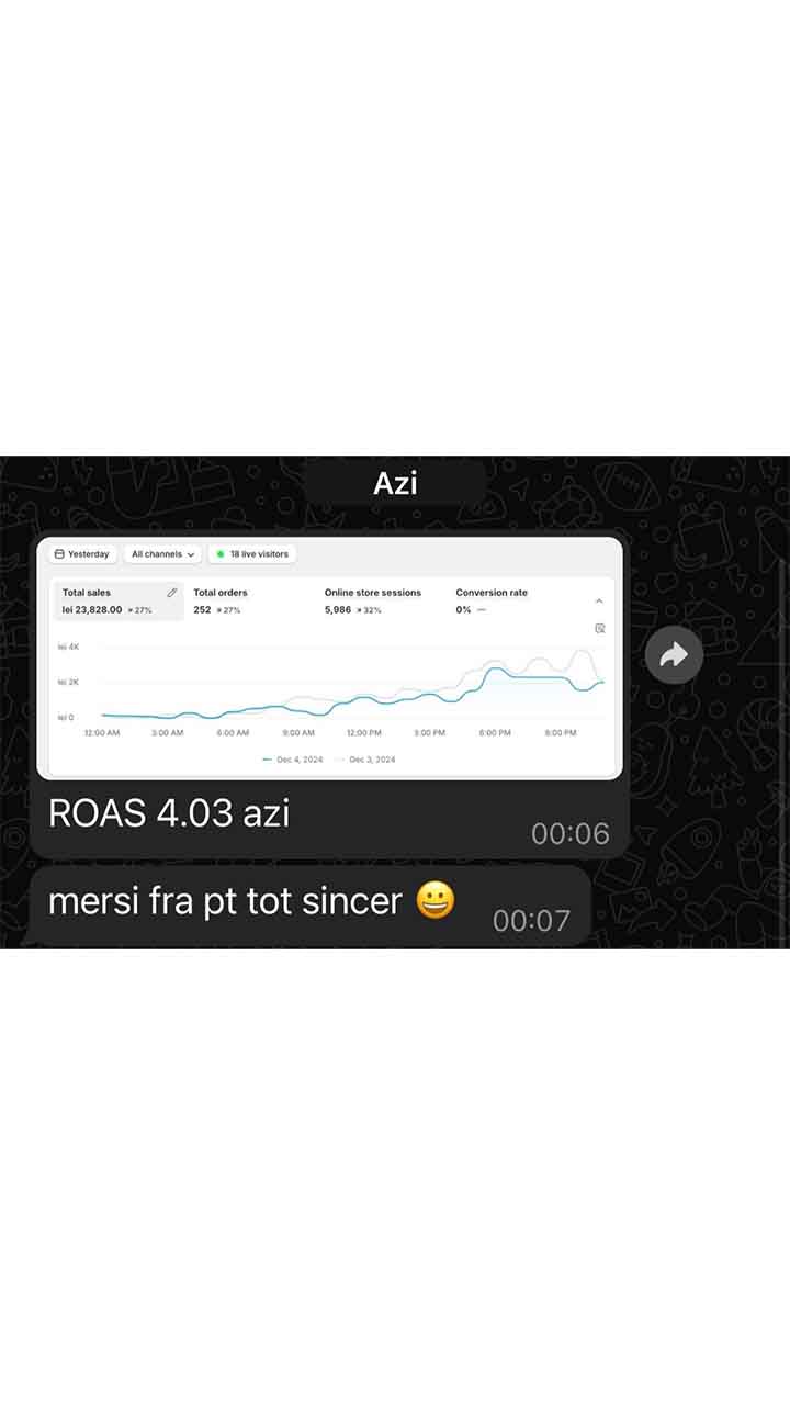 ROAS 4.03 rezultate